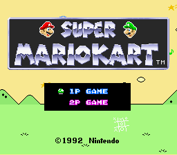 Super Mario Kart - Pro Edition Title Screen